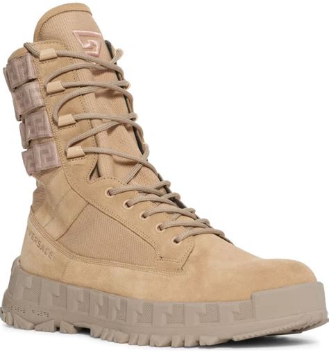 versace greca rhegis combat boot.